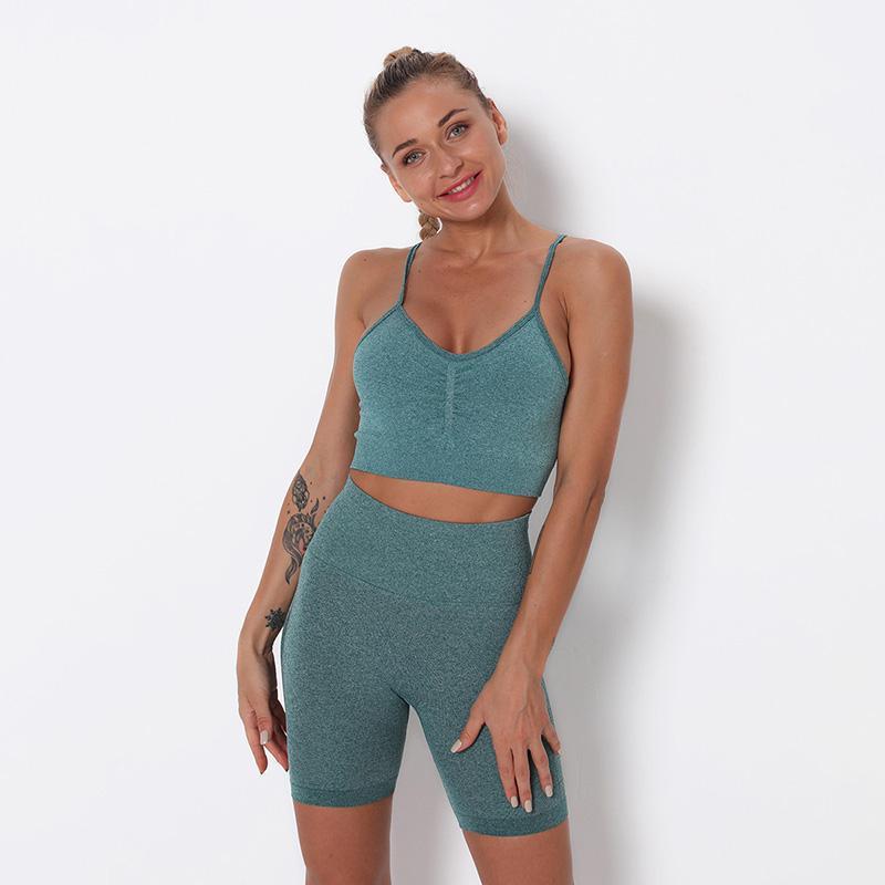Gym Set Women Fitness Workout Shorts Set Sport Leggings And Top Yoga Sets 2Pcs Seamless Solid Running Clothing Outfit 10Colors1, Blue
Gym Set Women Fitness Workout Shorts Set Sport Leggings And Top Yoga Sets 2Pcs Seamless Solid Running Clothing Outfit 10Colors1, Blue