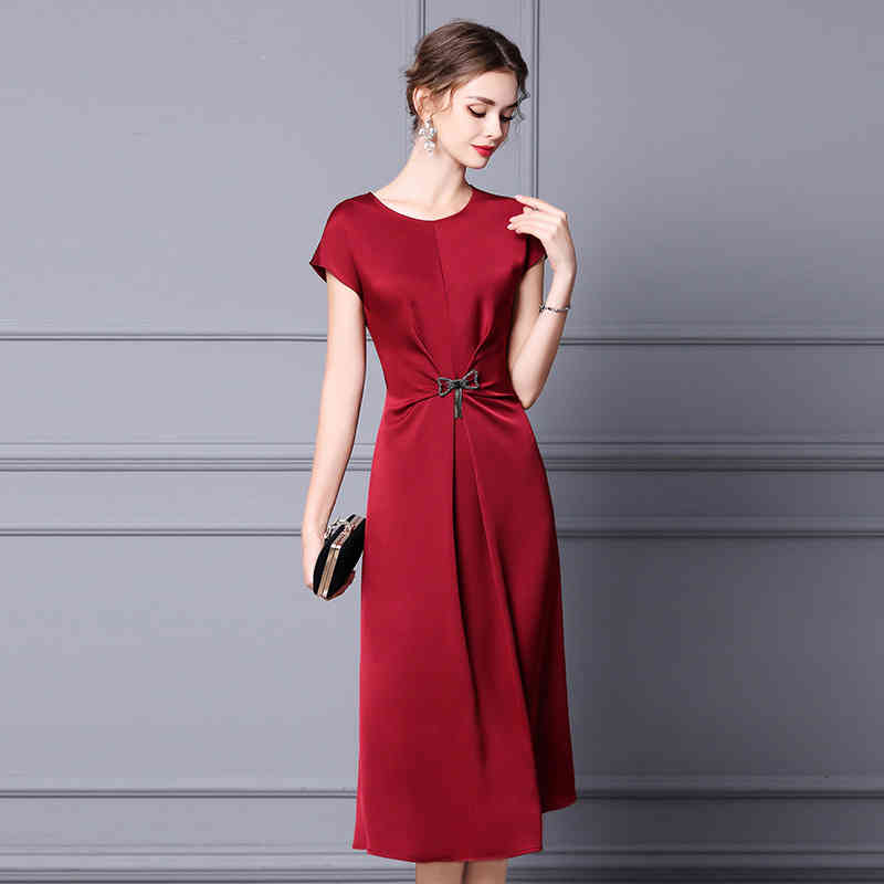 Casual Dresses Zhili wine red dress summer long bright diamond bow crimp waist a skirt women SOG2
Casual Dresses Zhili wine red dress summer long bright diamond bow crimp waist a skirt women SOG2