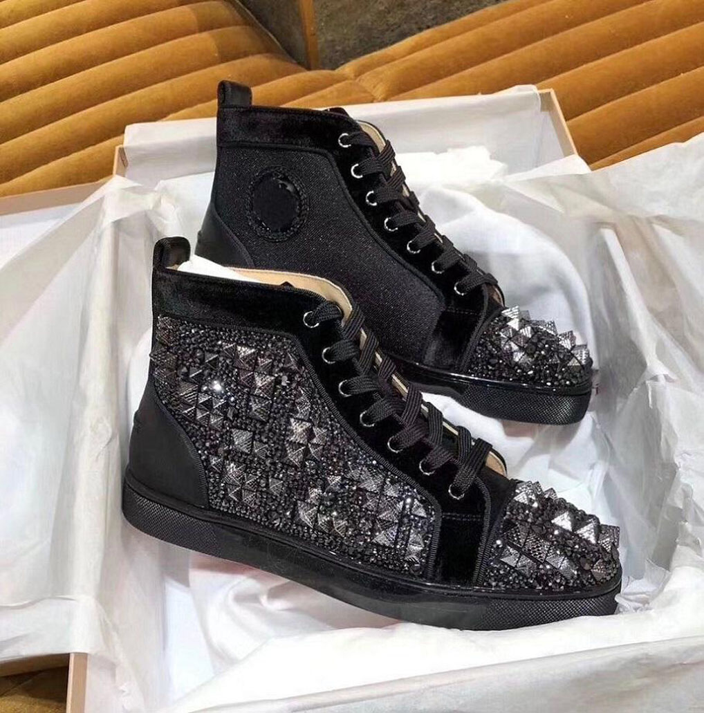 Elegant Men's High Tops Red Bottom Sneaker Flat Strass Rhinestones Studded Black,Sliver,Golden Couple Casual Walking Outdoor Lace-up Trainer
Elegant Men's High Tops Red Bottom Sneaker Flat Strass Rhinestones Studded Black,Sliver,Golden Couple Casual Walking Outdoor Lace-up Trainer