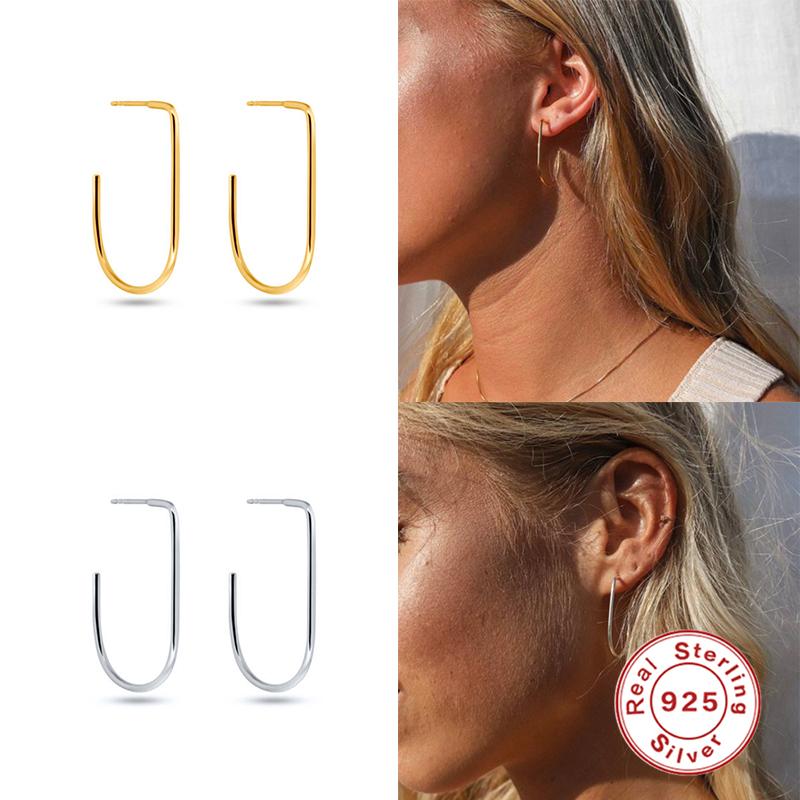 BOAKO 925 Sterling Silver U Shaped Gold Hoop Earrings for Women Statement Big Opening Circle Huggie Earrings Jewelry Oorbellen
BOAKO 925 Sterling Silver U Shaped Gold Hoop Earrings for Women Statement Big Opening Circle Huggie Earrings Jewelry Oorbellen