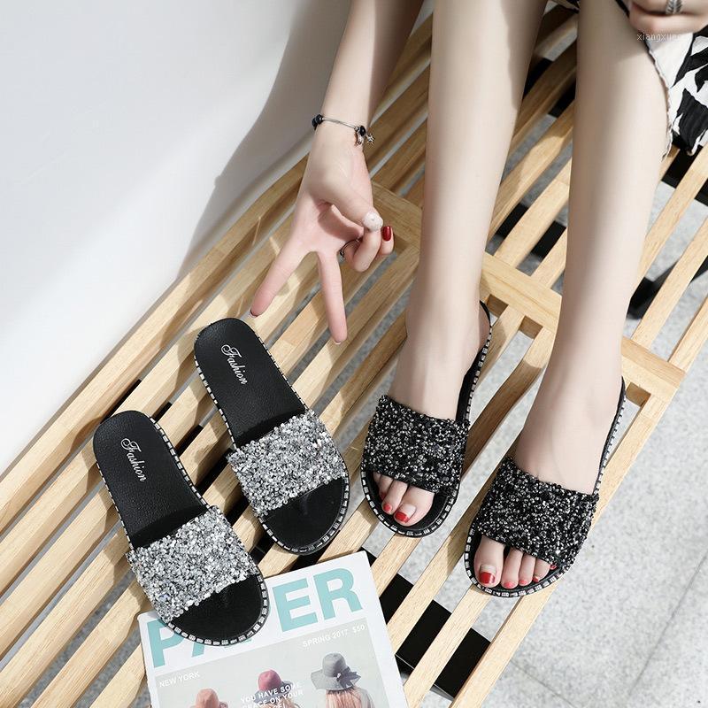 2020 New Korean-Style Slipper Women's All-match Summer Net Red Crystal Fashion Flat Fairy Sandals1, Black
2020 New Korean-Style Slipper Women's All-match Summer Net Red Crystal Fashion Flat Fairy Sandals1, Black
