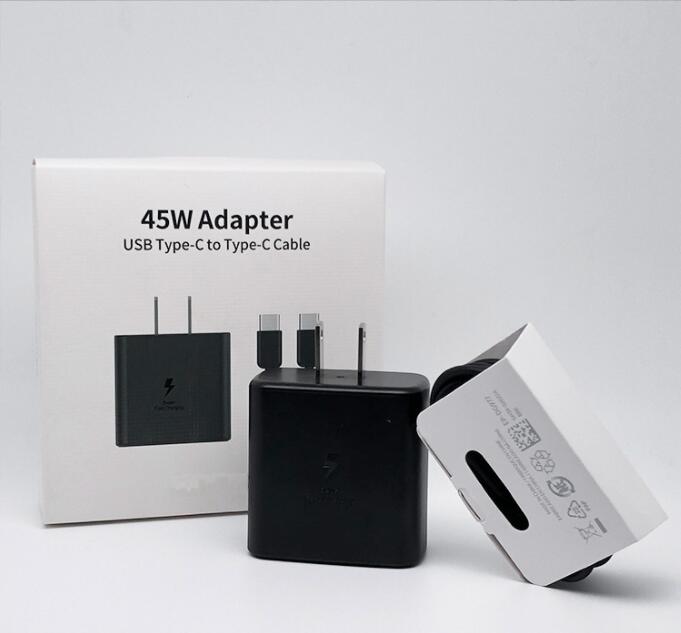 50pcs/lot wall super fast Charger USB C for Samsung PD 45W Chargers Galaxy S20/S20 21 Ultra/ Note10/Note 10 Plus TA845 with packaging box
50pcs/lot wall super fast Charger USB C for Samsung PD 45W Chargers Galaxy S20/S20 21 Ultra/ Note10/Note 10 Plus TA845 with packaging box