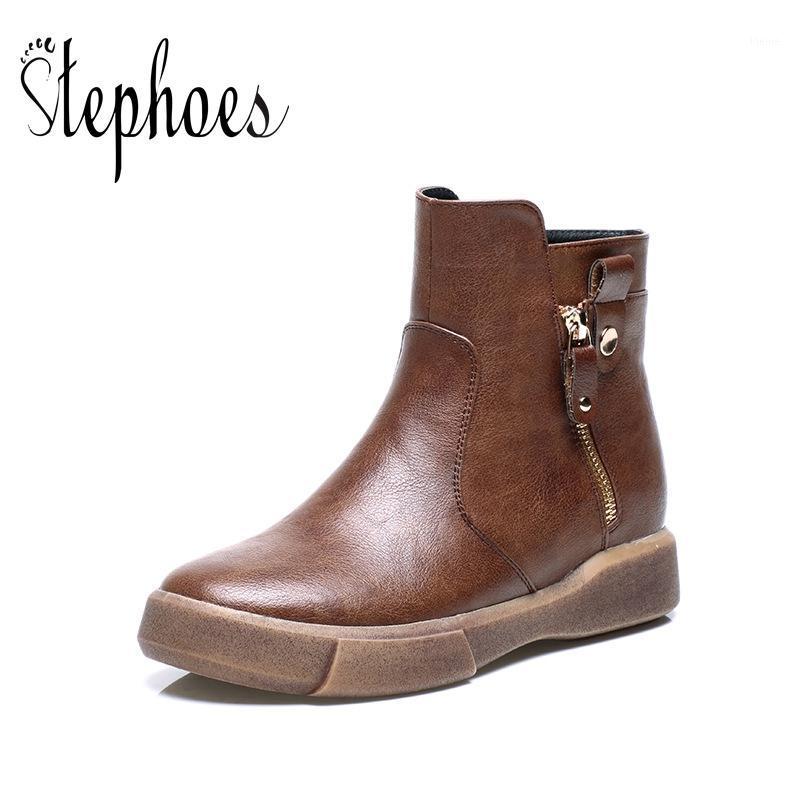 Stephoes Brand Women Fashion Ankle Boots Spring Autumn Leather Retro Short Boots Winter Warm Short Plush Snow Botas Mujer1, Black
Stephoes Brand Women Fashion Ankle Boots Spring Autumn Leather Retro Short Boots Winter Warm Short Plush Snow Botas Mujer1, Black