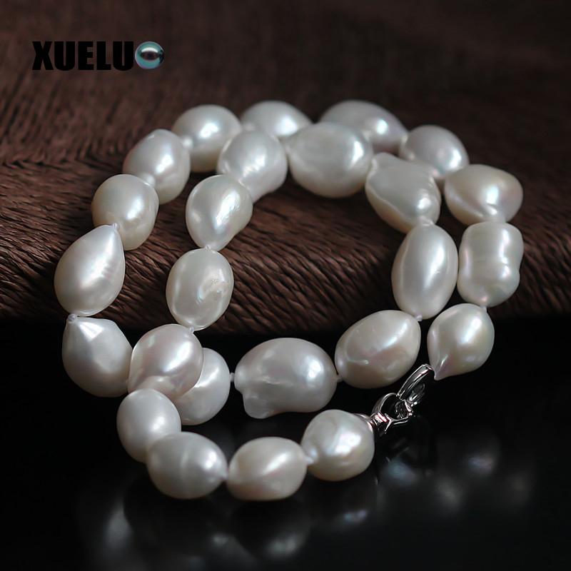 Chokers XUELUO 12-15mm Trendy Supper Large Baroque Natural Freshwater Pearl Necklace Fashion Irregular White
Chokers XUELUO 12-15mm Trendy Supper Large Baroque Natural Freshwater Pearl Necklace Fashion Irregular White