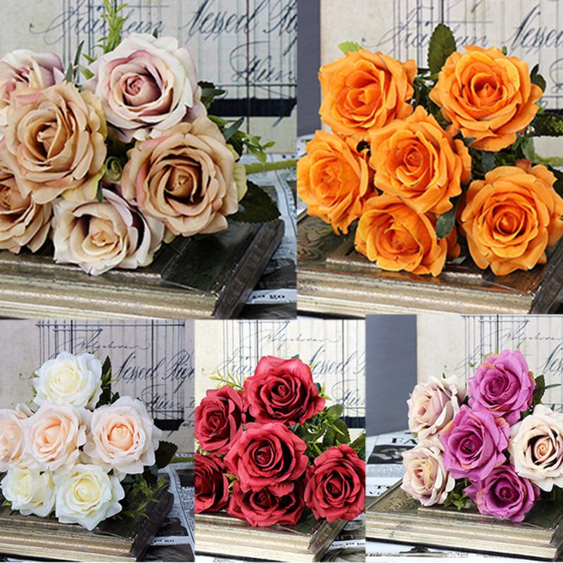 Rose Silk Peony Artificial Flowers Bouquet Home Fake Flowers For Home Wedding Party Indoor Decoration Supplies
Rose Silk Peony Artificial Flowers Bouquet Home Fake Flowers For Home Wedding Party Indoor Decoration Supplies