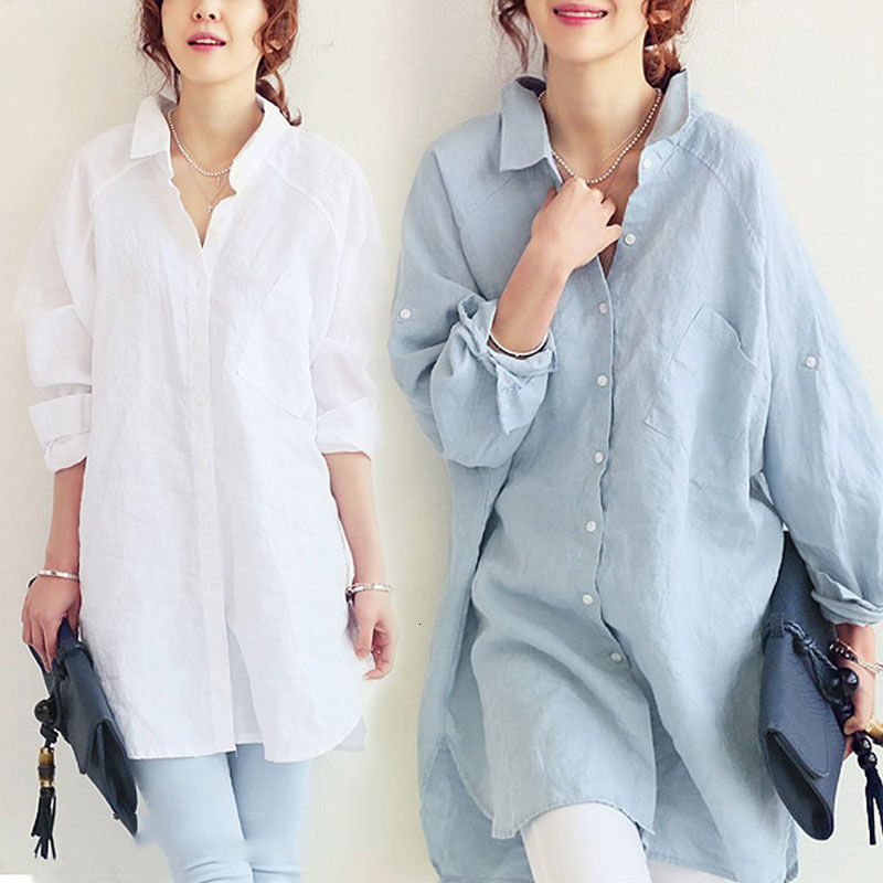 2021 New Comfortable Loose Cotton Linen Blouse Women Shirt Summer Elegant Long Sleeve Haut Femme Blusa Womens Tops and Blouses Yigy, Sky blue
2021 New Comfortable Loose Cotton Linen Blouse Women Shirt Summer Elegant Long Sleeve Haut Femme Blusa Womens Tops and Blouses Yigy, Sky blue