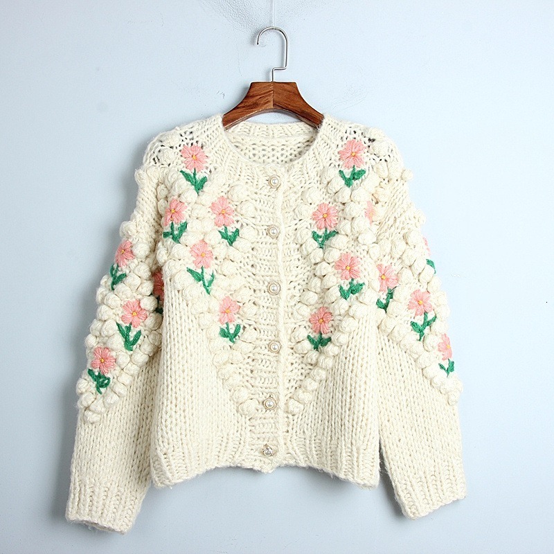 High Quality Hand Crochet Cardigans Luxury Embroidered Flowers Thick Women Shirts Loose Buttons Sweet Girl Outerwear Clothes A2xd, Beige
High Quality Hand Crochet Cardigans Luxury Embroidered Flowers Thick Women Shirts Loose Buttons Sweet Girl Outerwear Clothes A2xd, Beige
