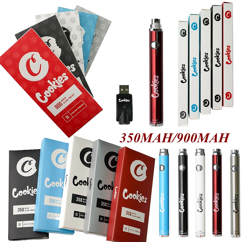 Cookies Vape Pen Battery 350 900mAh VV Preheat Slim Twist 510 Thread 3.3-4.8V Dab Thick Oil Cartridge Blister Packaging Bottom Wholesale
Cookies Vape Pen Battery 350 900mAh VV Preheat Slim Twist 510 Thread 3.3-4.8V Dab Thick Oil Cartridge Blister Packaging Bottom Wholesale