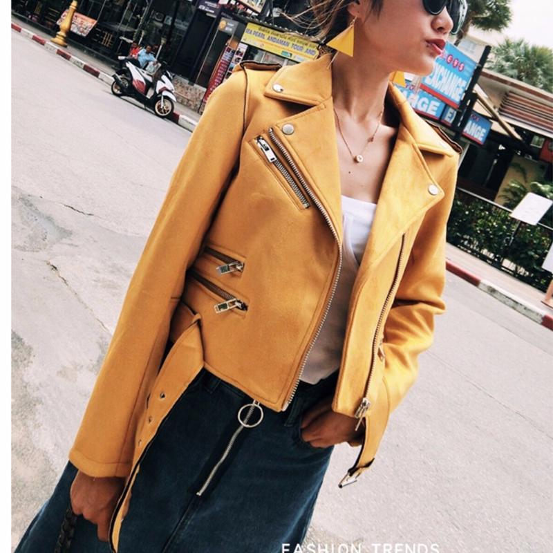 2020 New Autumn Winter Women Soft Suede Faux Leather Jackets and Coats Lady Matte Cute Zippers Belt Outerwear Yellow Pink Black, Gray
2020 New Autumn Winter Women Soft Suede Faux Leather Jackets and Coats Lady Matte Cute Zippers Belt Outerwear Yellow Pink Black, Gray