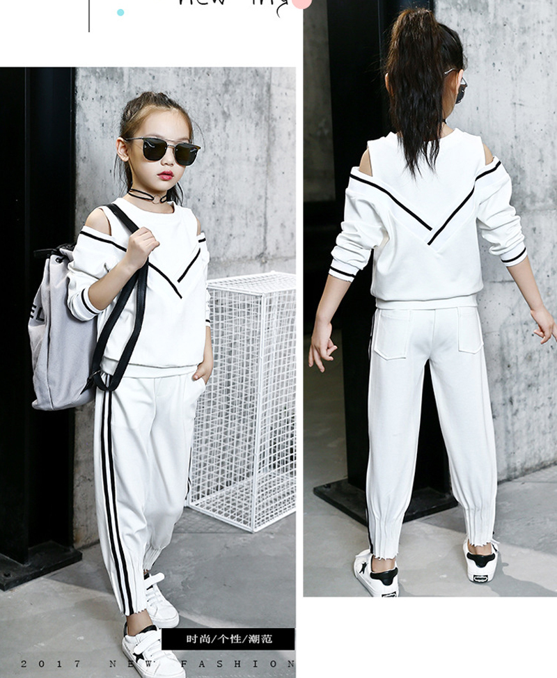 girls Sport Suit Teenage Autumn Girls Clothes Set Long Sleeve Top & Pants Casual 6 7 8 9 10 11 12 Years Child Girl Clothes 201031