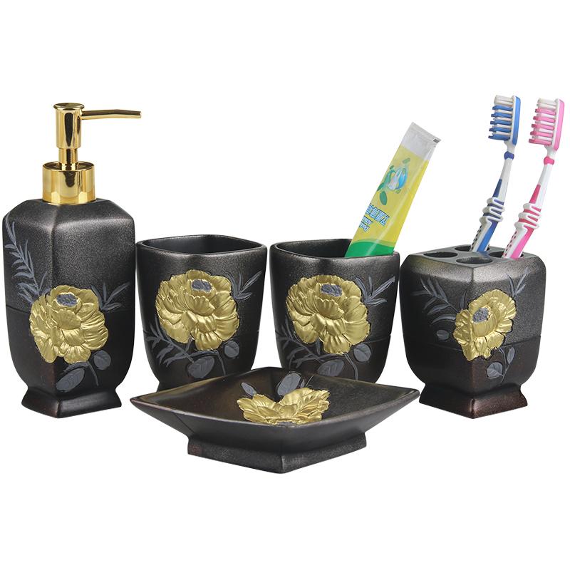 Retro Resin Five-piece Bathroom Accessories Set Wedding Gift Mug Cup Kit Christmas Home Decoration/Soap Dispenser/Toothbrush Ho
Retro Resin Five-piece Bathroom Accessories Set Wedding Gift Mug Cup Kit Christmas Home Decoration/Soap Dispenser/Toothbrush Ho