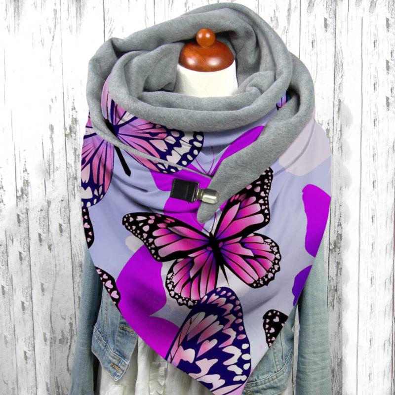 Scarf Women Butterfly Printing Button Wrap Casual Warm Shawls And Wraps Women Winter Scarf Head Face Neck Gaiter Face Cover
Scarf Women Butterfly Printing Button Wrap Casual Warm Shawls And Wraps Women Winter Scarf Head Face Neck Gaiter Face Cover
