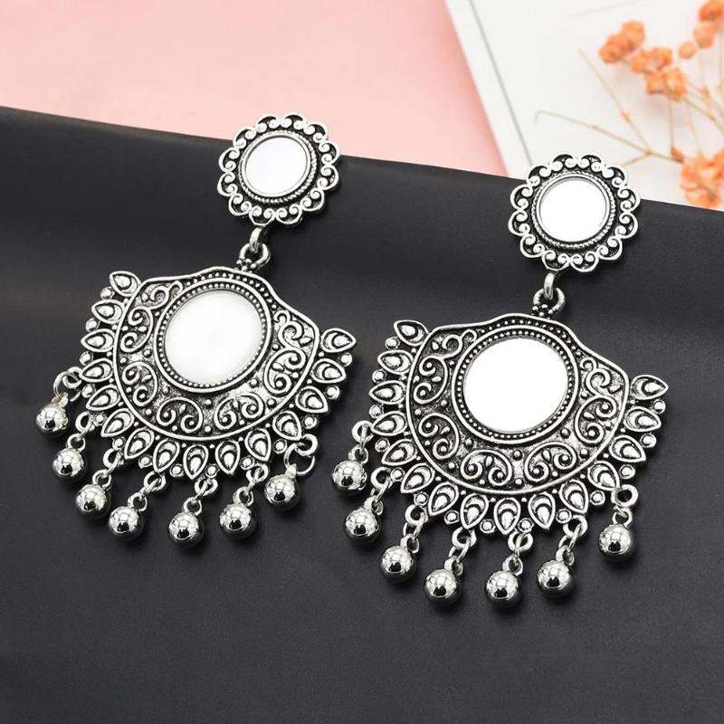 Jhumki Earring Jewelry Afghan Ethnic Retro Mirror Bells Tassel Drop Earrings Bohemian Bridal Wedding Party pendientes
Jhumki Earring Jewelry Afghan Ethnic Retro Mirror Bells Tassel Drop Earrings Bohemian Bridal Wedding Party pendientes