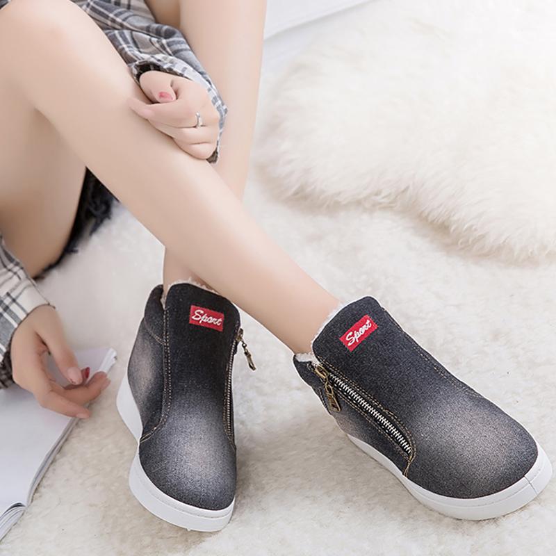 Boots Women's Zipper Large Denim Jeans Size 43-44 Warm Winter Shoes Woman Ankle Canvas For Girls1, Black
Boots Women's Zipper Large Denim Jeans Size 43-44 Warm Winter Shoes Woman Ankle Canvas For Girls1, Black
