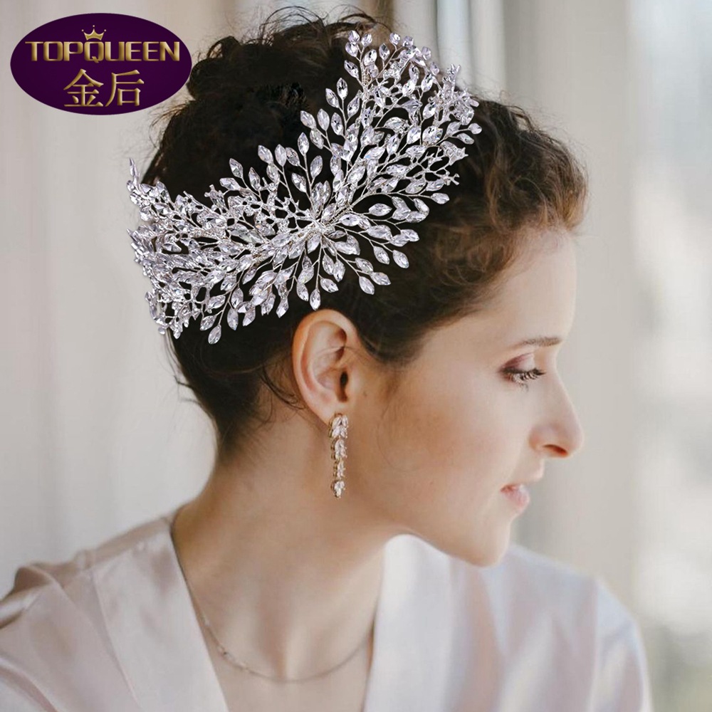 Hairpin Diamond Tiara Baroque Beautiful Crown Bride Ladies Jewelry Diamond Crowns Bride Wedding Crown Accessories European Style Retro Palace Crown