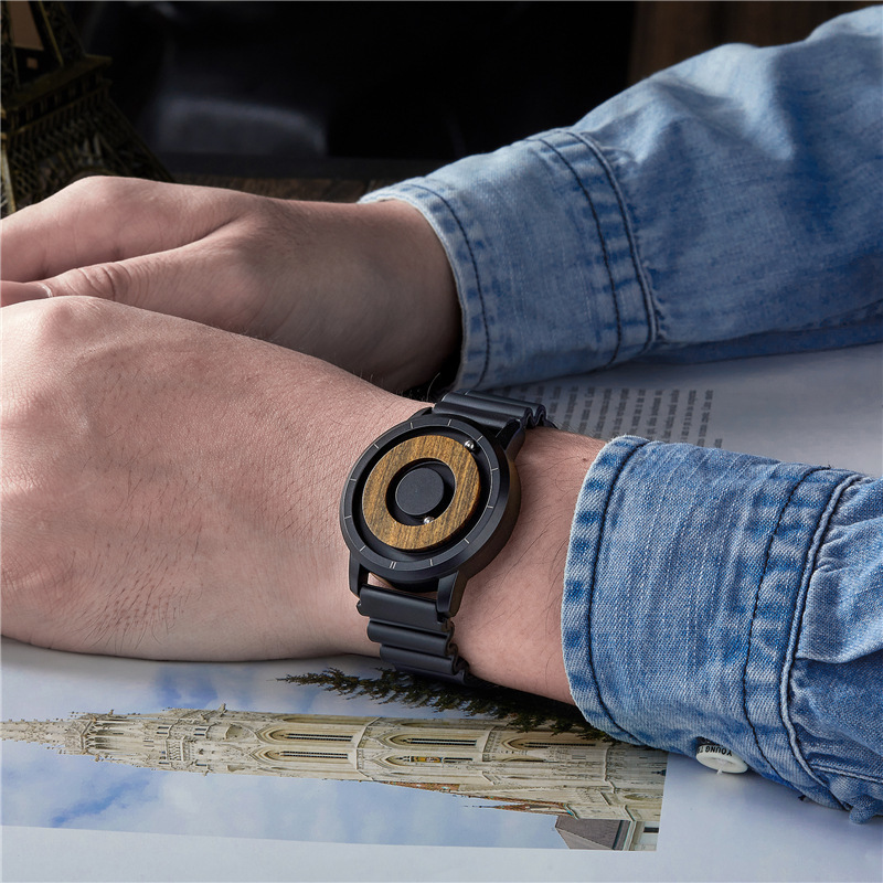 Brown Wood Watch EUTOUR Brand Men Quartz Watches Magnetic Magnet Ball Drive Mens Wooden Dial Black Rubber Band Male Wristwatches LJ201202, 15
Brown Wood Watch EUTOUR Brand Men Quartz Watches Magnetic Magnet Ball Drive Mens Wooden Dial Black Rubber Band Male Wristwatches LJ201202, 15