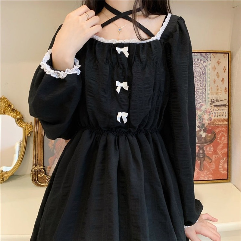 2021 Japanese Lolita Gothic Women Black Cute Vintage Kawaii Chiffon Casual Long Sleeve Y2k New Women's Autumn Szk5, Red lolita dress
2021 Japanese Lolita Gothic Women Black Cute Vintage Kawaii Chiffon Casual Long Sleeve Y2k New Women's Autumn Szk5, Red lolita dress