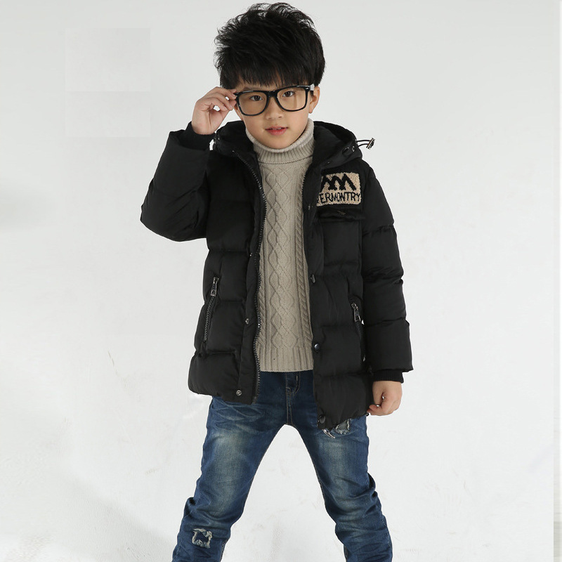 Boy Winter Coat Jacket Children Winter Jackets For Boys Casual Hooded Warm Coat Baby Clothing Outwear Fashion Boys Parka Jacket 201126