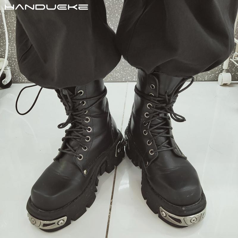 Punk Motorcycle Boots Black Leather Ankle Boots for Women 2020 Ins Street Style Lace up Platform Women Winter Shoes, Black platform boots
Punk Motorcycle Boots Black Leather Ankle Boots for Women 2020 Ins Street Style Lace up Platform Women Winter Shoes, Black platform boots