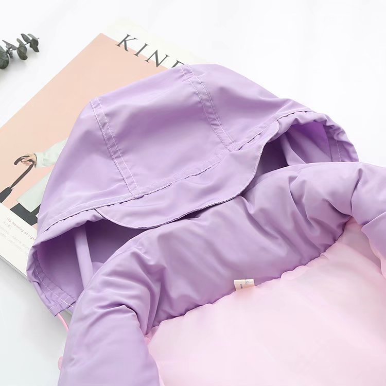 Flectit Lazy Pastel Puffer Jacket With Hood Warm Padded Coat Women Winter Rainbow Bomber Jacket Harajuku * Y201006