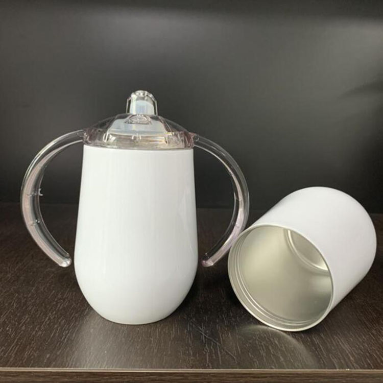 10oz with handles cup blank sublimation sippy cup double wall stainless steel kids drinking tumbler heat transfer children water bottle, White
10oz with handles cup blank sublimation sippy cup double wall stainless steel kids drinking tumbler heat transfer children water bottle, White