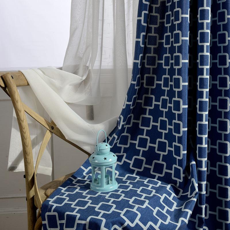 Modern Deep Blue Cotton Linen Curtains for Living Room Home Textile Classic Plaid Blackout Cloth Window Curtains for Bedroom, 1pc curtain
Modern Deep Blue Cotton Linen Curtains for Living Room Home Textile Classic Plaid Blackout Cloth Window Curtains for Bedroom, 1pc curtain