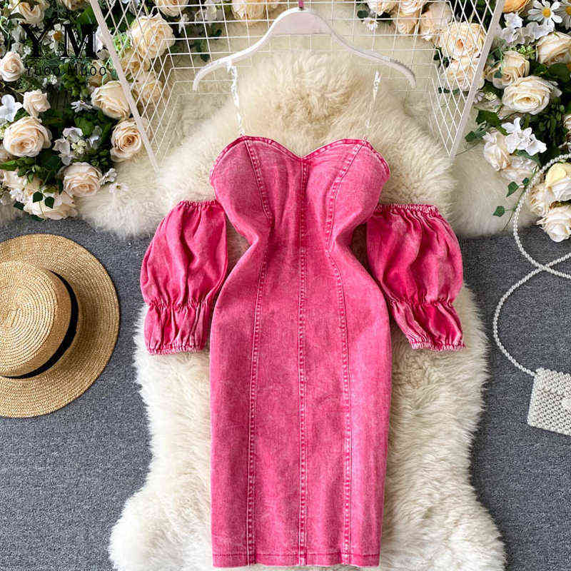 YuooMuoo Ins Fashion Off Shoulder Sexy Denim Dress Women 2020 Slim High Waist Mini Pink Dress Sundress Ladies Party Dress Y211227, Red
YuooMuoo Ins Fashion Off Shoulder Sexy Denim Dress Women 2020 Slim High Waist Mini Pink Dress Sundress Ladies Party Dress Y211227, Red