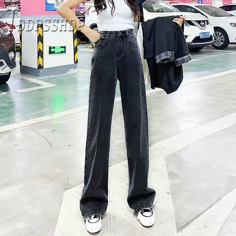 Loose Women Jeans High Waist Long Style Wide Leg Female Trousers Denim Pants 201029