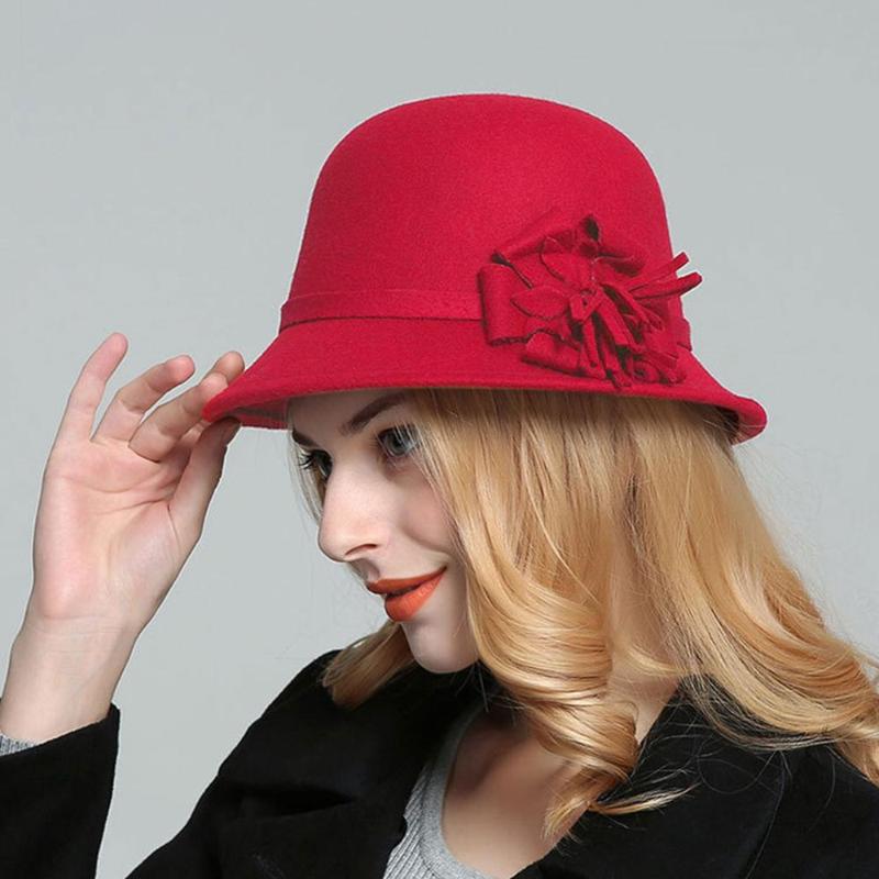 Women Elegant Cloche Fashion Flower Felt Warm Round Holiday Bucket Hat Autumn Winter Imitation Wool Bowler Cap Vintage Wide Brim, Black
Women Elegant Cloche Fashion Flower Felt Warm Round Holiday Bucket Hat Autumn Winter Imitation Wool Bowler Cap Vintage Wide Brim, Black