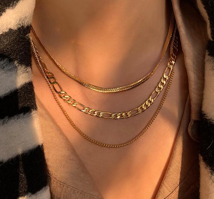 Brass With 18K Gold Layered Pave Chains Choker Necklace Wowen Jewelry Party Designer T Show Runway Gown Japan Korean Fashion
Brass With 18K Gold Layered Pave Chains Choker Necklace Wowen Jewelry Party Designer T Show Runway Gown Japan Korean Fashion