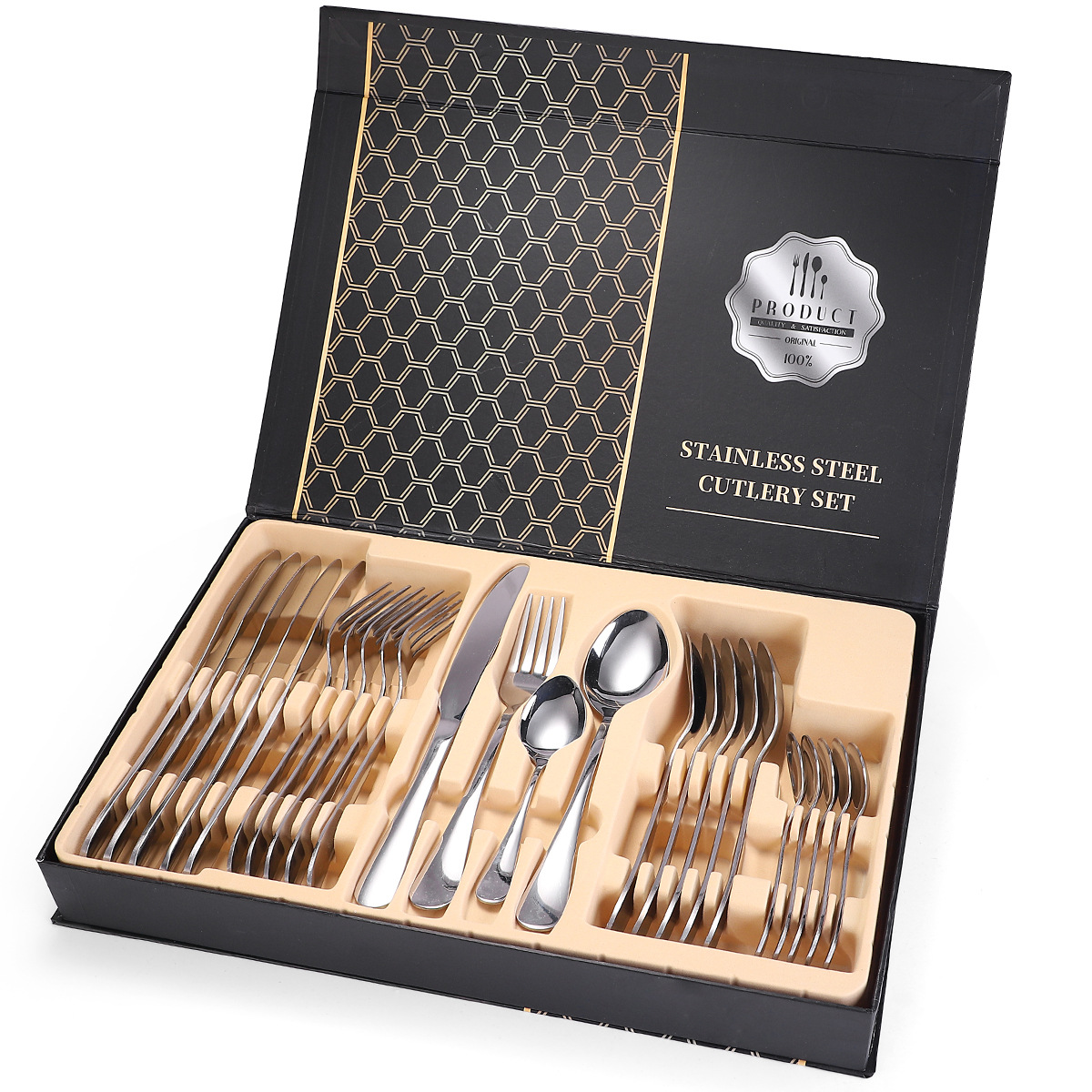 24Pcs/set Stainless Accessories Set Gold Spoon Set Knife Cutlery And Food Kitchen Dinnerware Tableware Fork Cutlery Korean Steel Umgdi
24Pcs/set Stainless Accessories Set Gold Spoon Set Knife Cutlery And Food Kitchen Dinnerware Tableware Fork Cutlery Korean Steel Umgdi