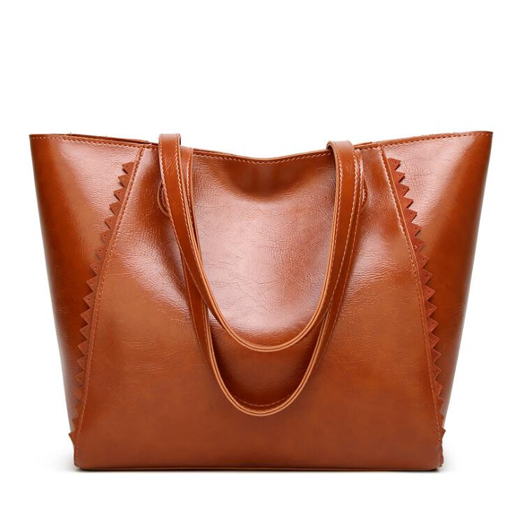HBP Big bag fashion handbags retro European and American shoulder oil wax leather ladies wholesale, Black
HBP Big bag fashion handbags retro European and American shoulder oil wax leather ladies wholesale, Black