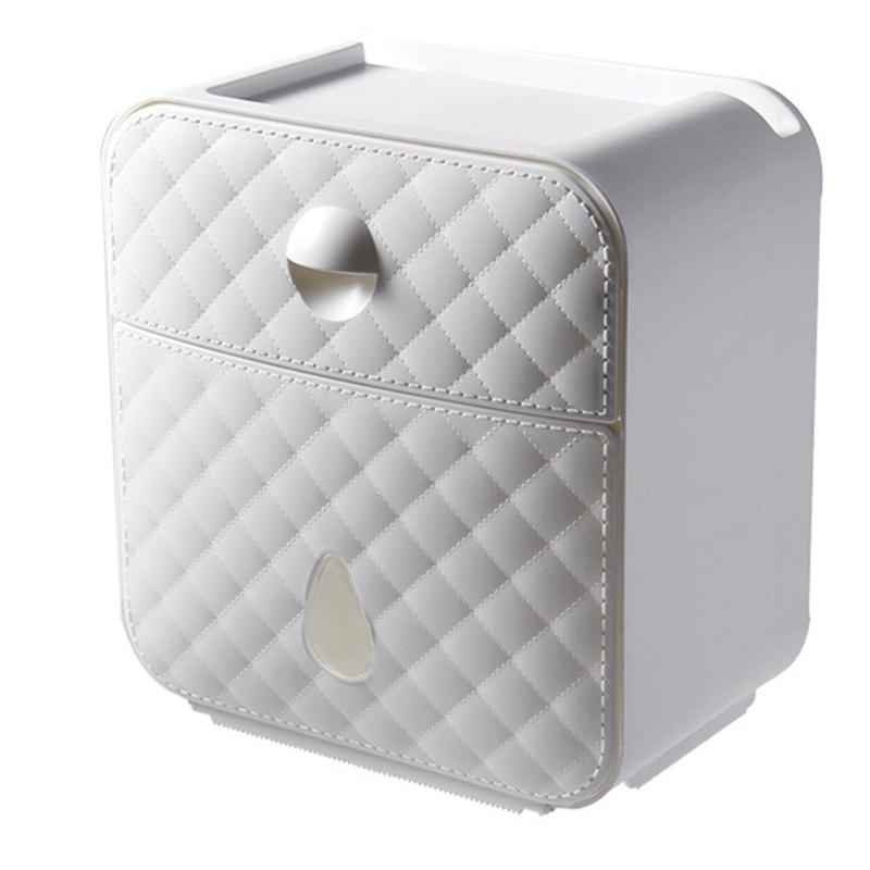 Wall Mounted Toilet Roll Holder Tissue Storage Box Paper Towel Dispenser with Shelf and Drawer for Bathroom
Wall Mounted Toilet Roll Holder Tissue Storage Box Paper Towel Dispenser with Shelf and Drawer for Bathroom