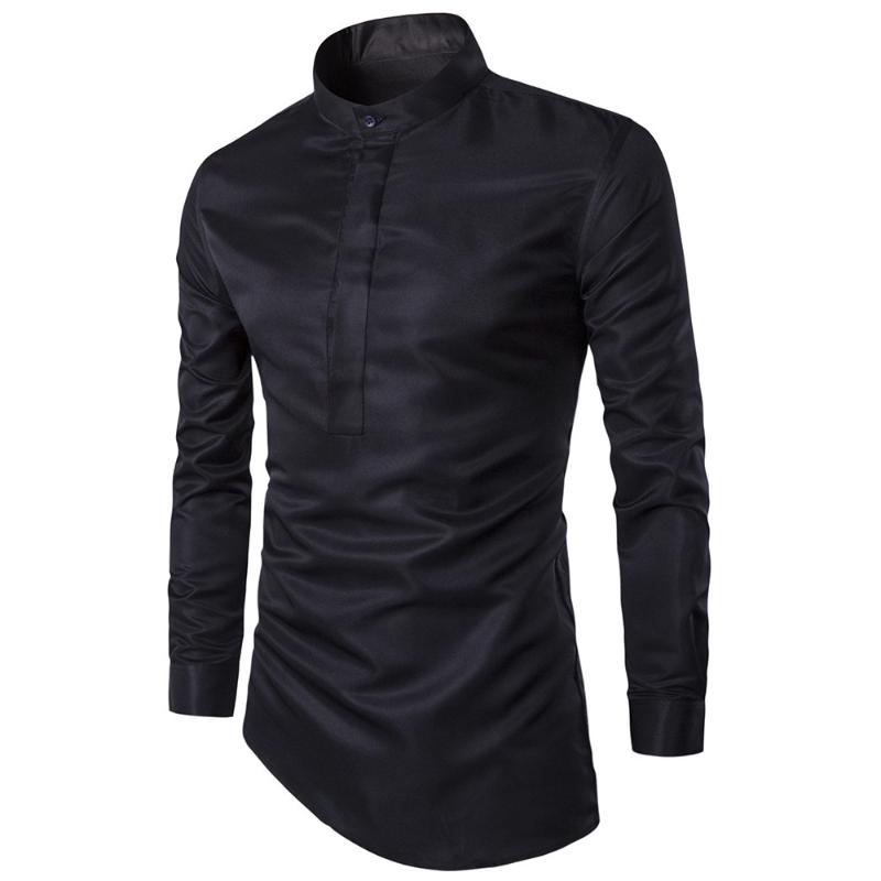 Men Shirt British Style Long Sleeve Mandarin Collar Slim Autumn Solid Smart Casual Masculino Fashion Male Shirts Hombre MOOWNUC, Black
Men Shirt British Style Long Sleeve Mandarin Collar Slim Autumn Solid Smart Casual Masculino Fashion Male Shirts Hombre MOOWNUC, Black