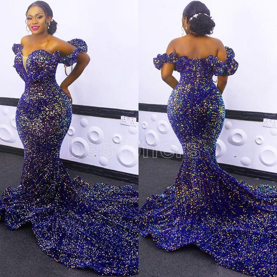 African Sequined Evening Dresses Plus Size Off Shoulder Mermaid Prom Gowns 2020 Red Carpet Robe De Soiree 2021 New, Lavender
African Sequined Evening Dresses Plus Size Off Shoulder Mermaid Prom Gowns 2020 Red Carpet Robe De Soiree 2021 New, Lavender