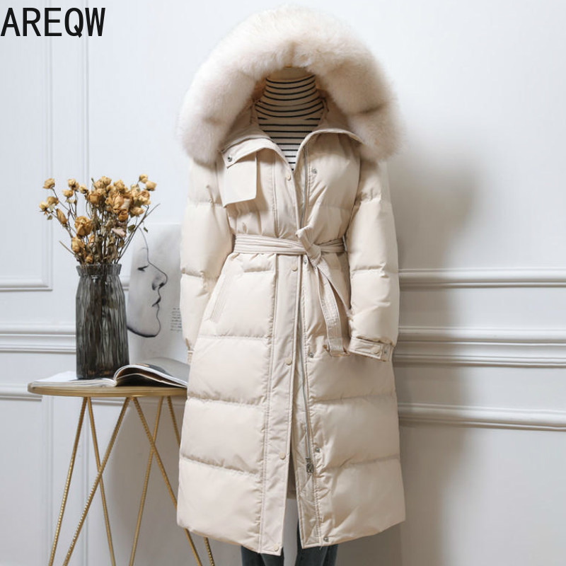 Autumn Winter Faux Fur Long Jacket Hooded Warm Woman Coats Solid Women Parkas Cotton Coat 201127