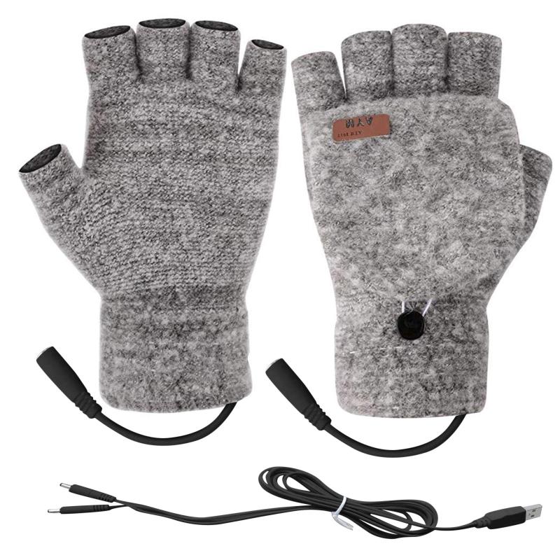 Men's Gloves Winter Women Laptop Usb Heated Mitten Full Half Finger Thermo Gloves Warm Knit Hand Women Streetwear
Men's Gloves Winter Women Laptop Usb Heated Mitten Full Half Finger Thermo Gloves Warm Knit Hand Women Streetwear