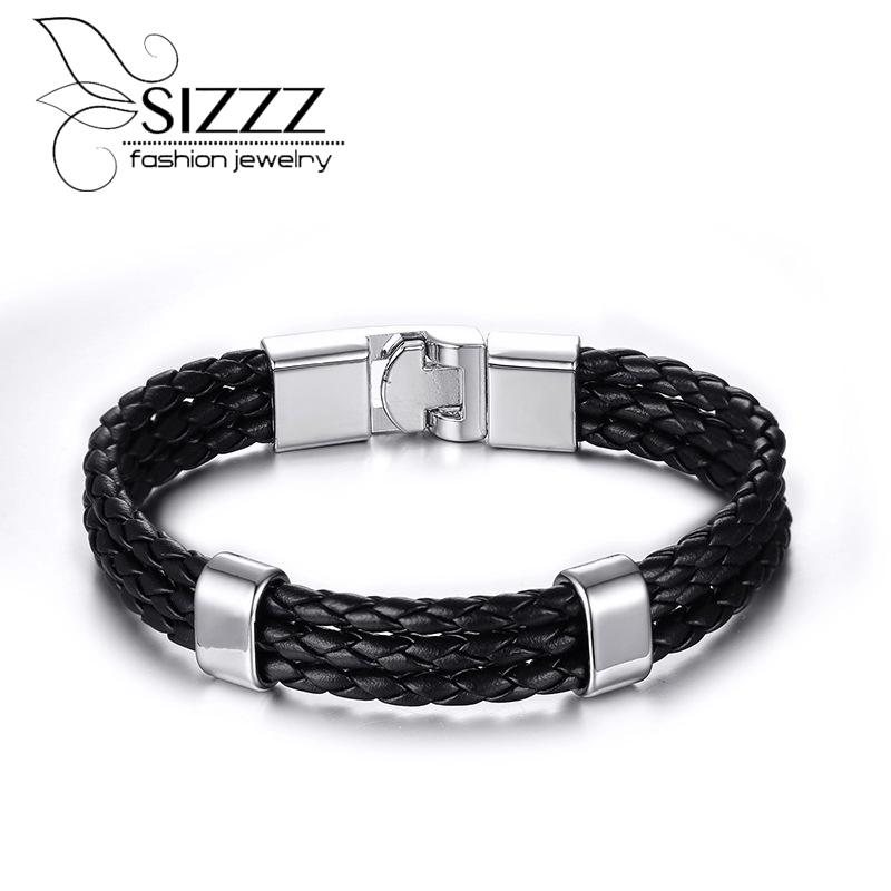 SIZZZ 17/19/21.5cm Long Factory direct supply fashion braided simple men's leather Bracelet&Bangles
SIZZZ 17/19/21.5cm Long Factory direct supply fashion braided simple men's leather Bracelet&Bangles