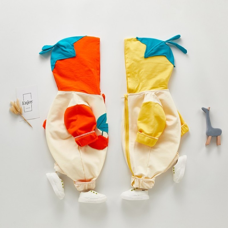 Newborn Hoodie Baby Clothes Infant Suits New Spring Autumn Outerwear Toddler Rompers 3m-18m Boy Girls Jumpsuit Y1221