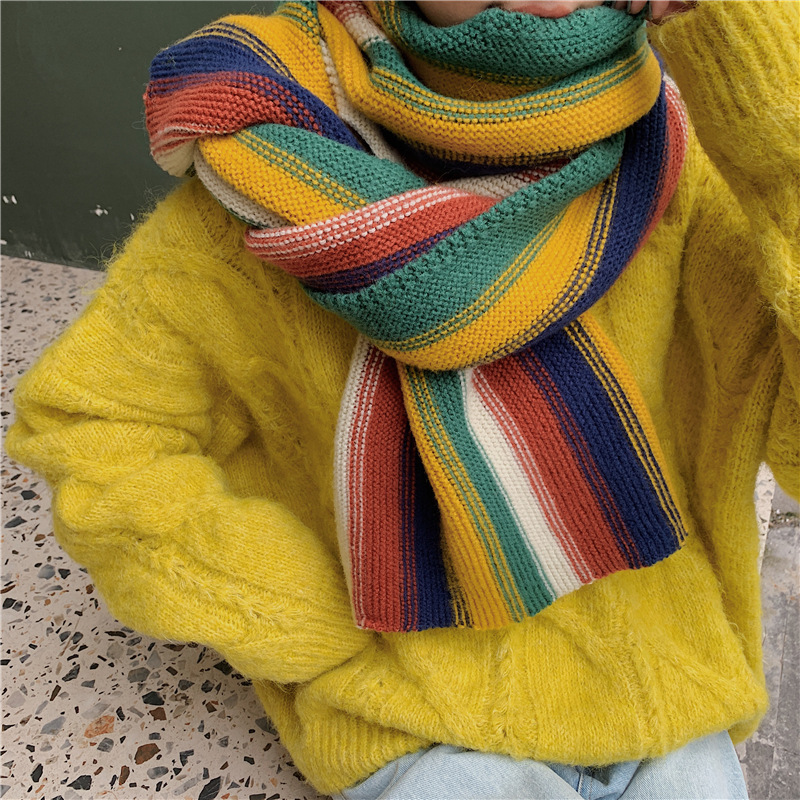 Full of vitality of the versatile scarf colorful shawl autumn and winter girl sweet Japanese lovely wool knitting scarf
Full of vitality of the versatile scarf colorful shawl autumn and winter girl sweet Japanese lovely wool knitting scarf