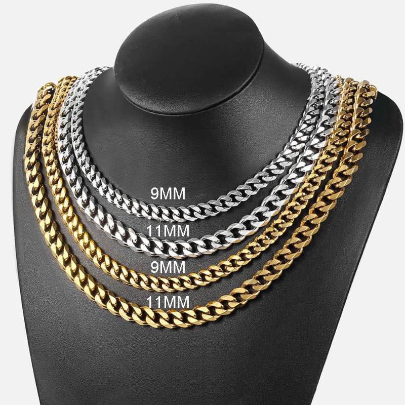 9/11mm Stainless Steel Necklace For Women Men Black Gold Silver Color Curb Cuban Link Chain Jewelry Gifts Wholesale LKN4081
9/11mm Stainless Steel Necklace For Women Men Black Gold Silver Color Curb Cuban Link Chain Jewelry Gifts Wholesale LKN4081