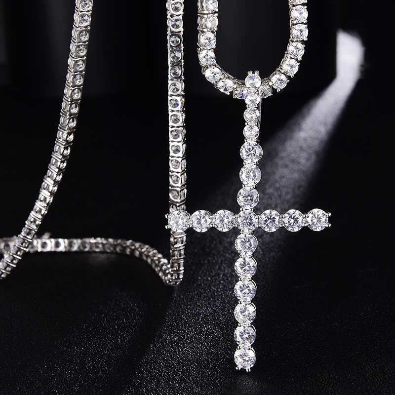 Iced Out Cubic Zircon Tennis Cross Pendant Necklace With Tennis Chain Men Hip hop Jewelry Copper Material
Iced Out Cubic Zircon Tennis Cross Pendant Necklace With Tennis Chain Men Hip hop Jewelry Copper Material