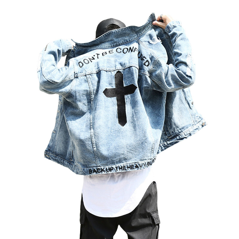 loose New autumn, tide mark denim classic man's jacket worn cowboy cross embroidered jackets with zipper AK6U, Blake
loose New autumn, tide mark denim classic man's jacket worn cowboy cross embroidered jackets with zipper AK6U, Blake