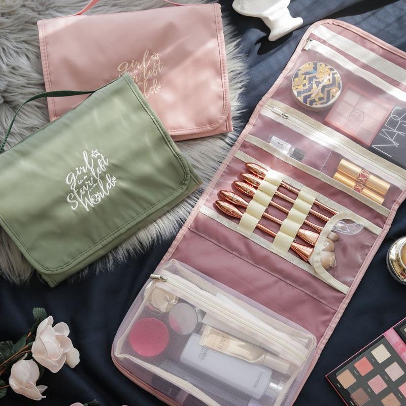 Toiletry Large Cosmetic Bag Women Travel Make Up Organizer Waterproof Portable Luxury Designer Makeup Case Beauty Vanity Kit, Green
Toiletry Large Cosmetic Bag Women Travel Make Up Organizer Waterproof Portable Luxury Designer Makeup Case Beauty Vanity Kit, Green
