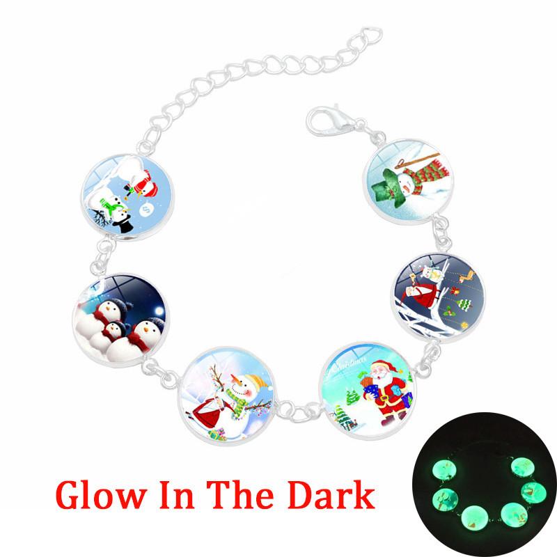 Christmas Jewelry with Silver Plated Glow in the Dark Snowman Pattern Frindship Infinity Bracelet Bangle for Women Gift
Christmas Jewelry with Silver Plated Glow in the Dark Snowman Pattern Frindship Infinity Bracelet Bangle for Women Gift