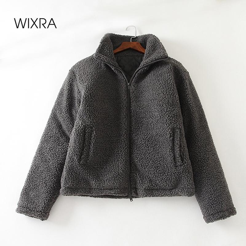 Wixra Womens Zippers Jackets Ladies Pockets Solid Color Lamb Wool Korean Chic Street Style Loose Overcoat Autumn Winter, Gray
Wixra Womens Zippers Jackets Ladies Pockets Solid Color Lamb Wool Korean Chic Street Style Loose Overcoat Autumn Winter, Gray
