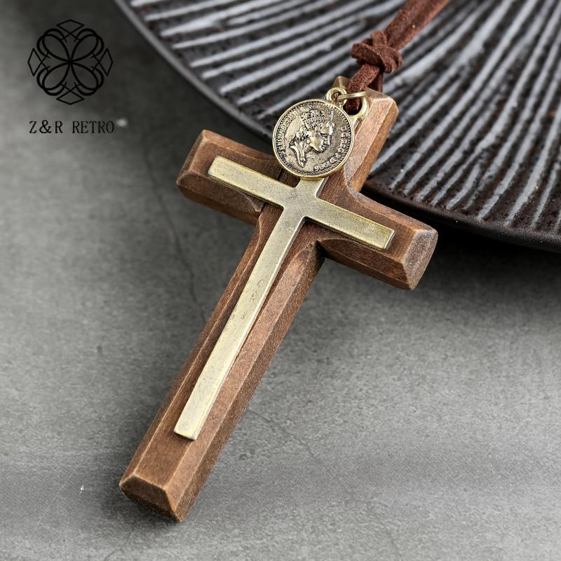 Vintage Wooden Cross Long Necklace for Women Chunky Long Chain Handmade Pendants Retro Accessories Jewelry Wholesale Party Gift
Vintage Wooden Cross Long Necklace for Women Chunky Long Chain Handmade Pendants Retro Accessories Jewelry Wholesale Party Gift
