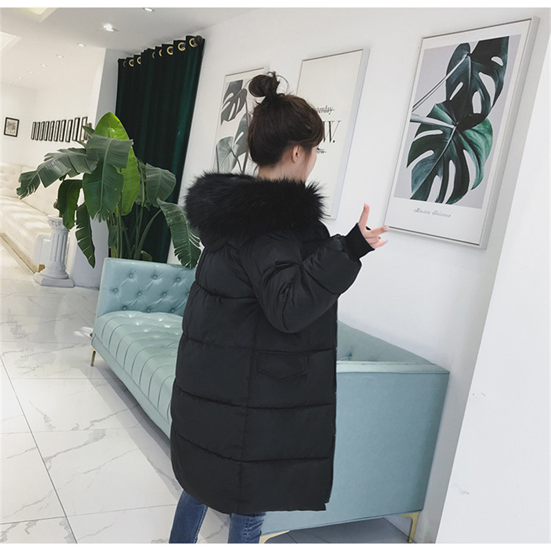 2019 New Autumn winter loose Women parka Outwear Coat Jacket long sleeve Knee length Medium length Thick warm Fashion Cotton LJ201127