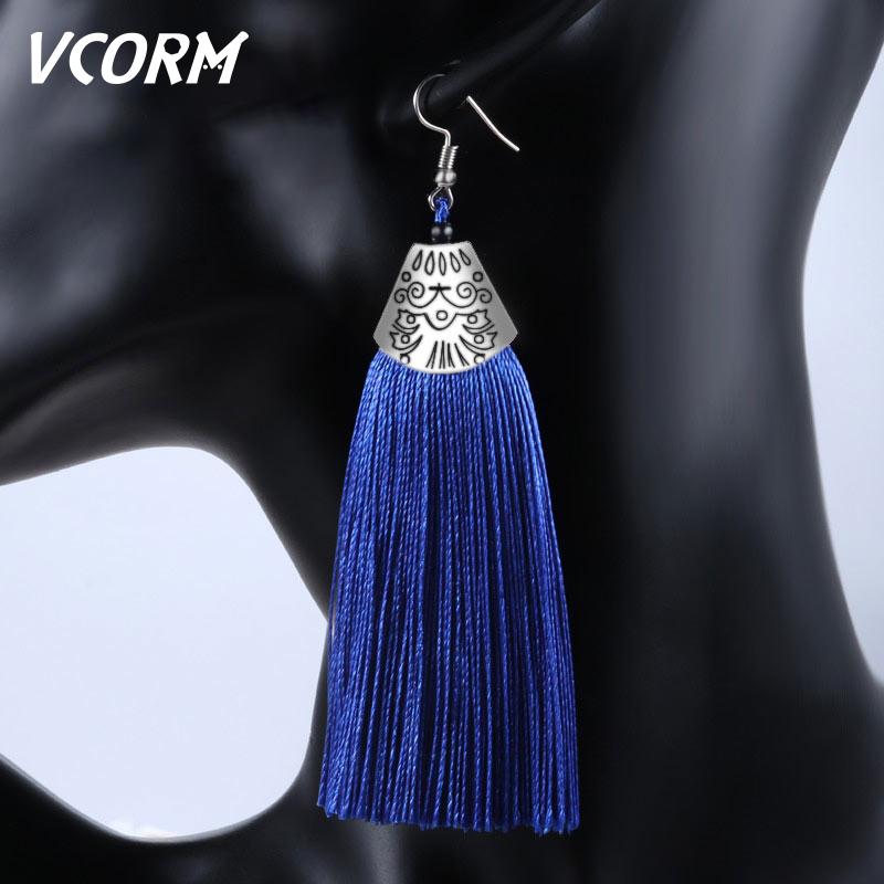 VCORM Fashion Long Tassel Drop Earrings Women Accessories Wedding Party Ethnic Fish Mouth Geometry Earring for Women Jewelry
VCORM Fashion Long Tassel Drop Earrings Women Accessories Wedding Party Ethnic Fish Mouth Geometry Earring for Women Jewelry