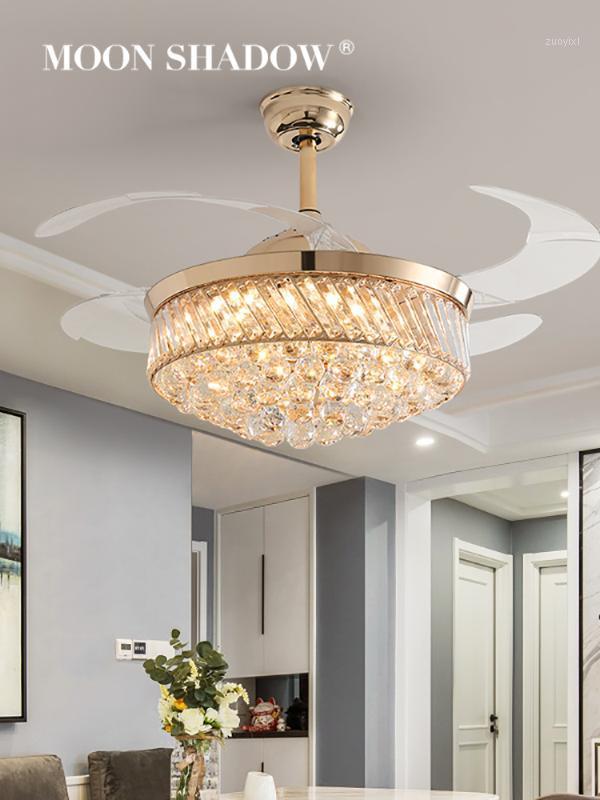 MOONSHADOW Ceiling Fan Light Modern Crystal Luxury Invisible Fan Blade With Remote Control Restaurant Household Lamp 220V1
MOONSHADOW Ceiling Fan Light Modern Crystal Luxury Invisible Fan Blade With Remote Control Restaurant Household Lamp 220V1